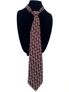✨Vintage Louis Roth 100% Silk Geometric Abstract Pattern Tie ✨